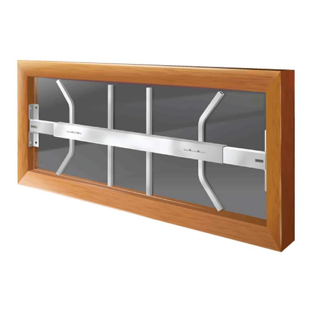 Mr. Goodbar Fixed 29 in. to 42 in. Adjustable Width 1-Bar Window Guard - White
