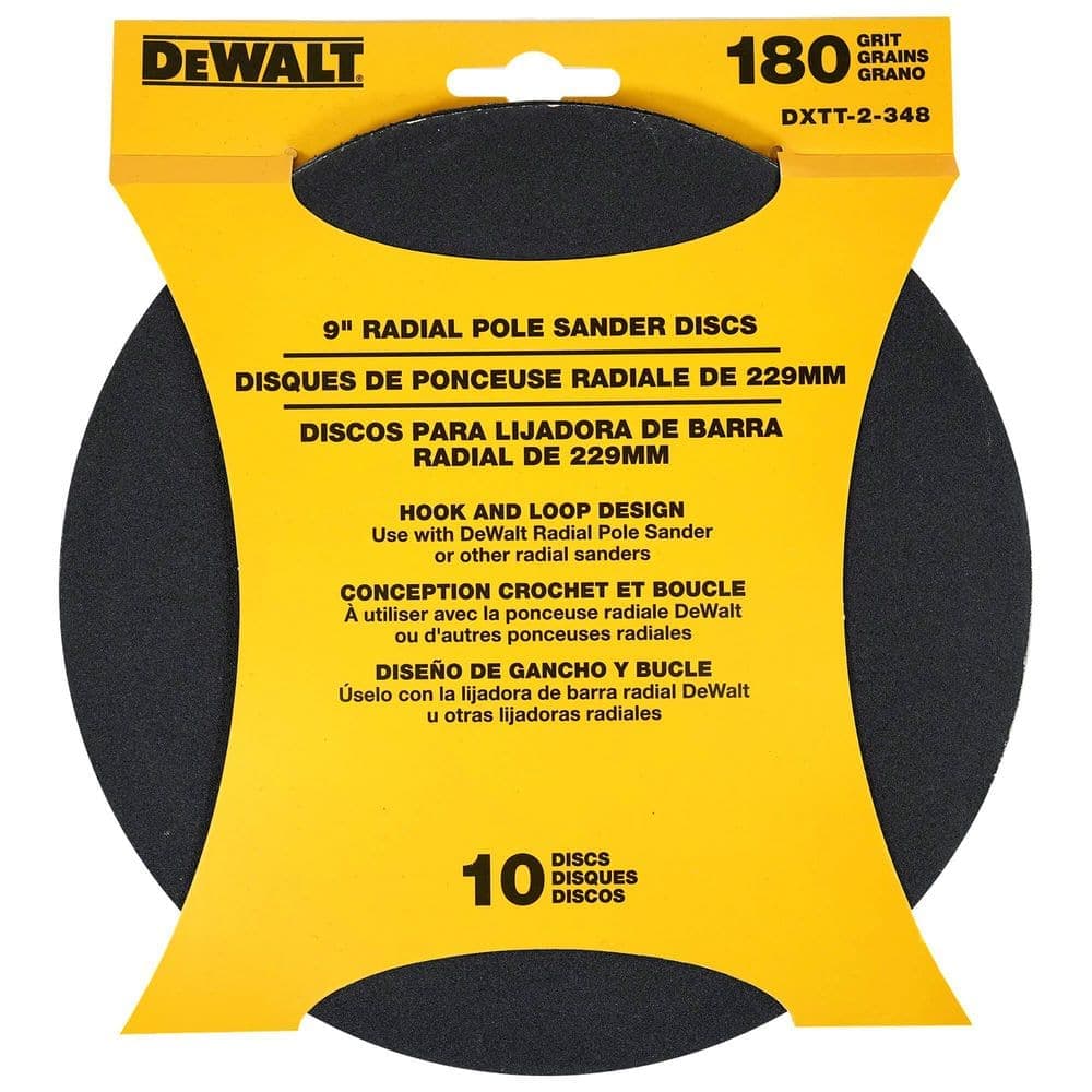 DEWALT 9 in. 180-Grit Sanding Disk (10-Pack)