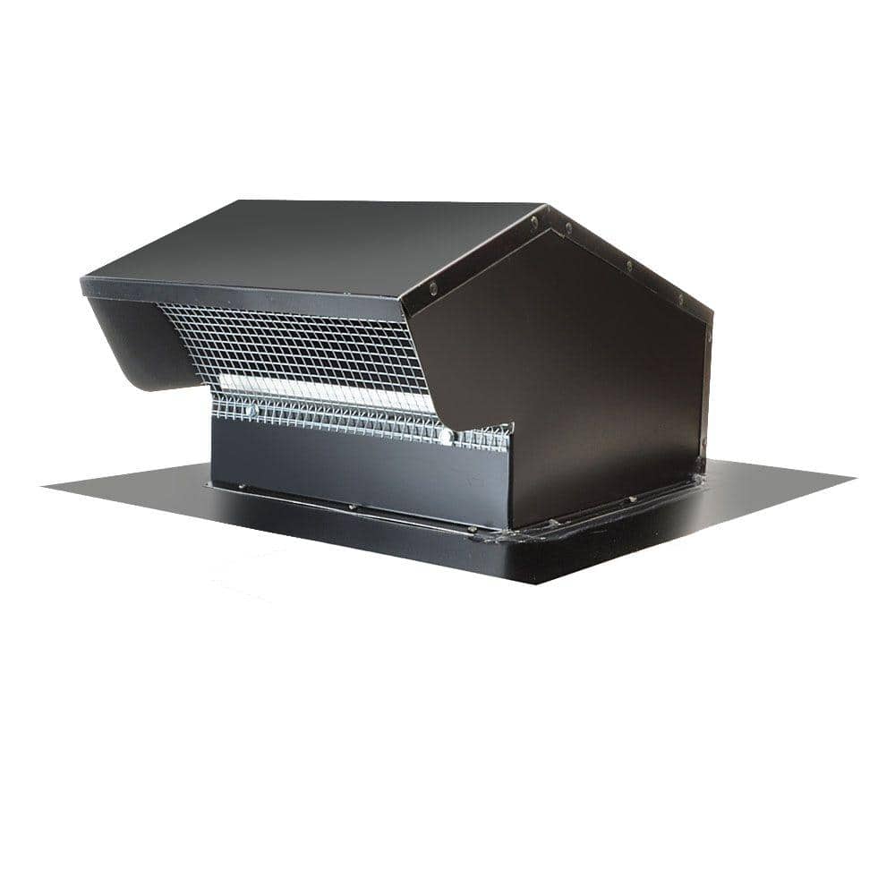 Master Flow 10 in. Goose Neck Vent - Roof Cap in Black