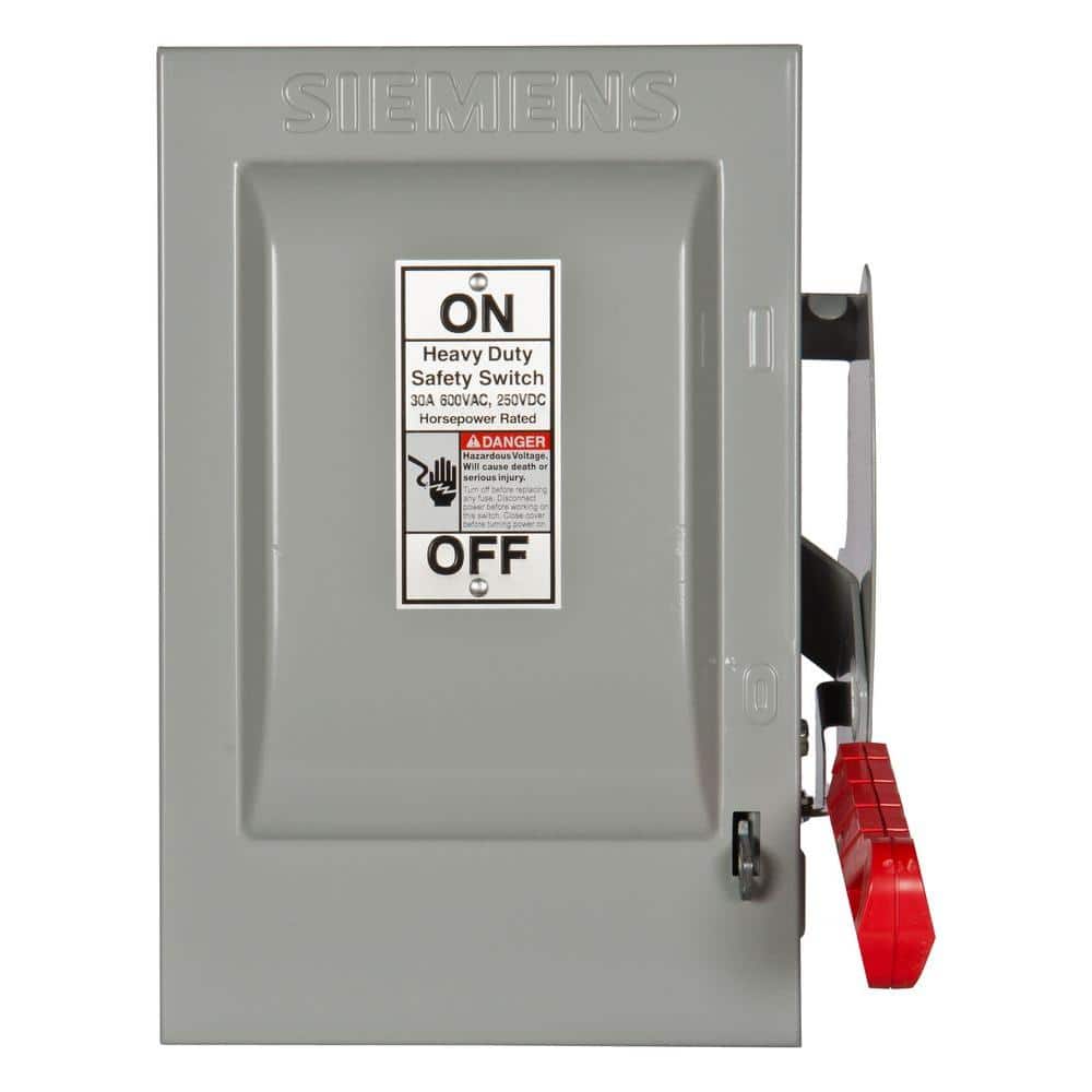 Siemens Heavy Duty 30 Amp 600-Volt 3-Pole Indoor Non-Fusible Safety Switch