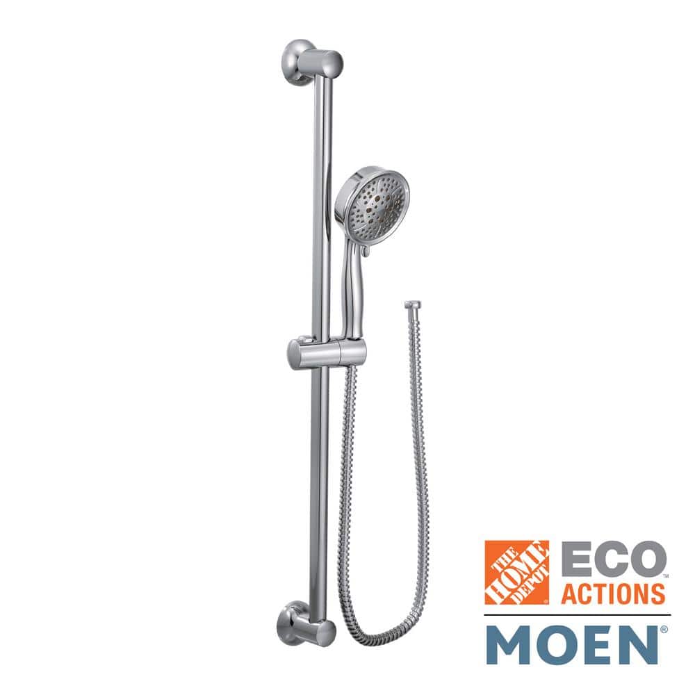 MOEN 4-Spray Eco-Performance Handheld Hand Shower with Slide Bar in Chrome