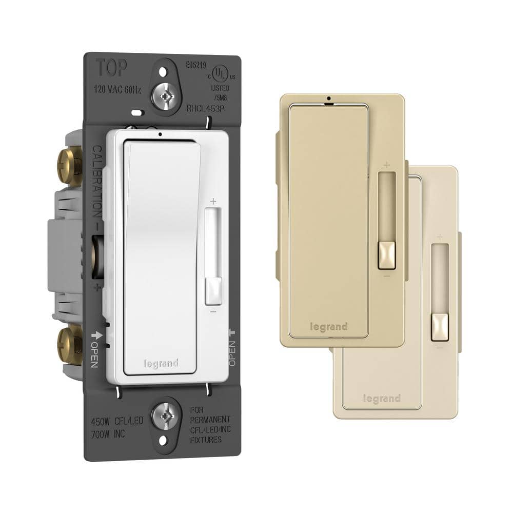 Legrand radiant 450W Rocker Dimmer for LED/CFL/Halogen/Incandescent Bulbs, 3-Way/1-Pole
