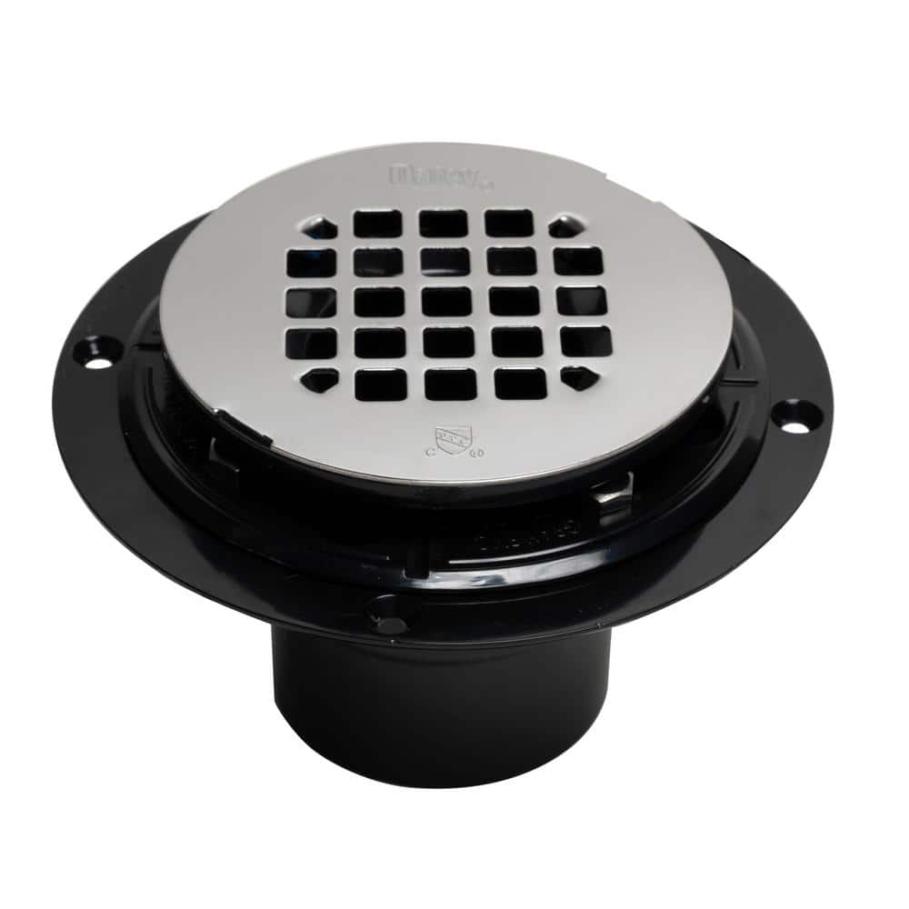 Oatey 2 in. to 3 in. ABS Low Profile Drain with Stainless Steel Strainer