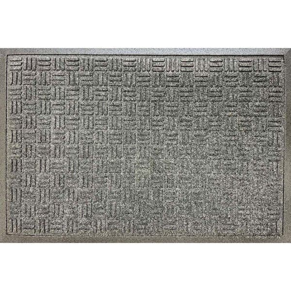 TrafficMaster Rugged Entry Gateway Charcoal 24 in. W x 36 in. L Rubber Non-Slip Outdoor Commercial Door Mat