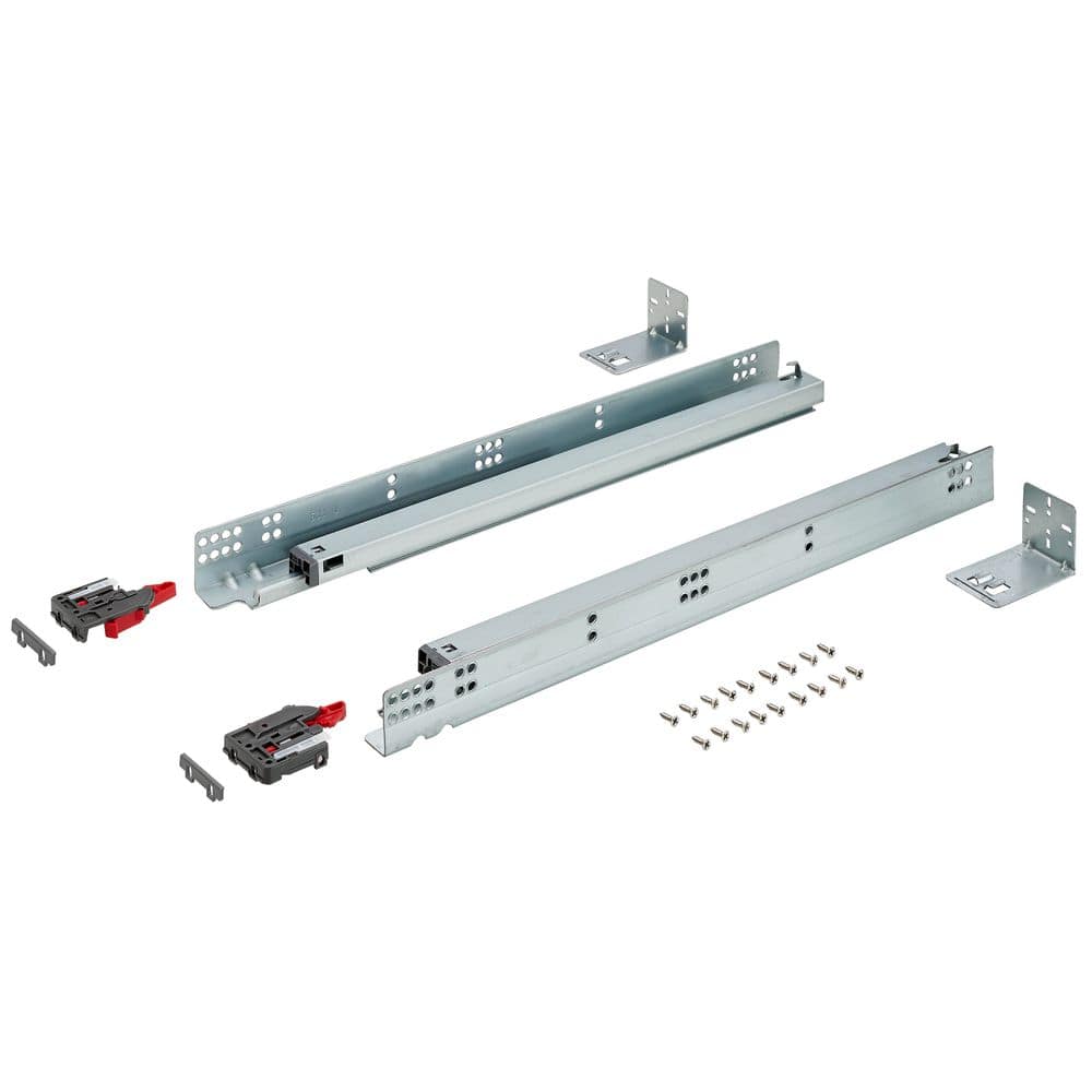 Everbilt 21 in. Steel Undermount Full Extension Soft Close Cabinet Drawer Slides (1-pair)