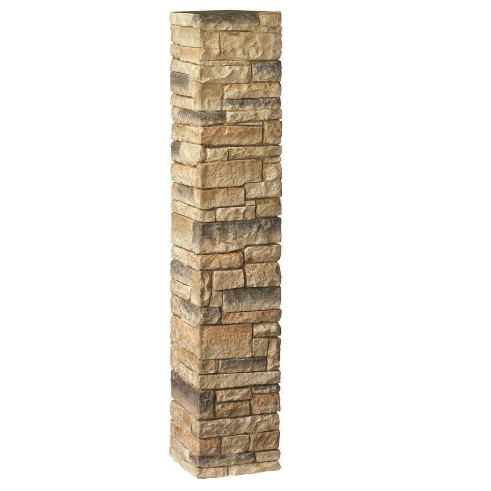 ProWood 8-1/4 in. x 8-1/4 in. x 3-1/2 ft. Beige Stacked Stone Postcover