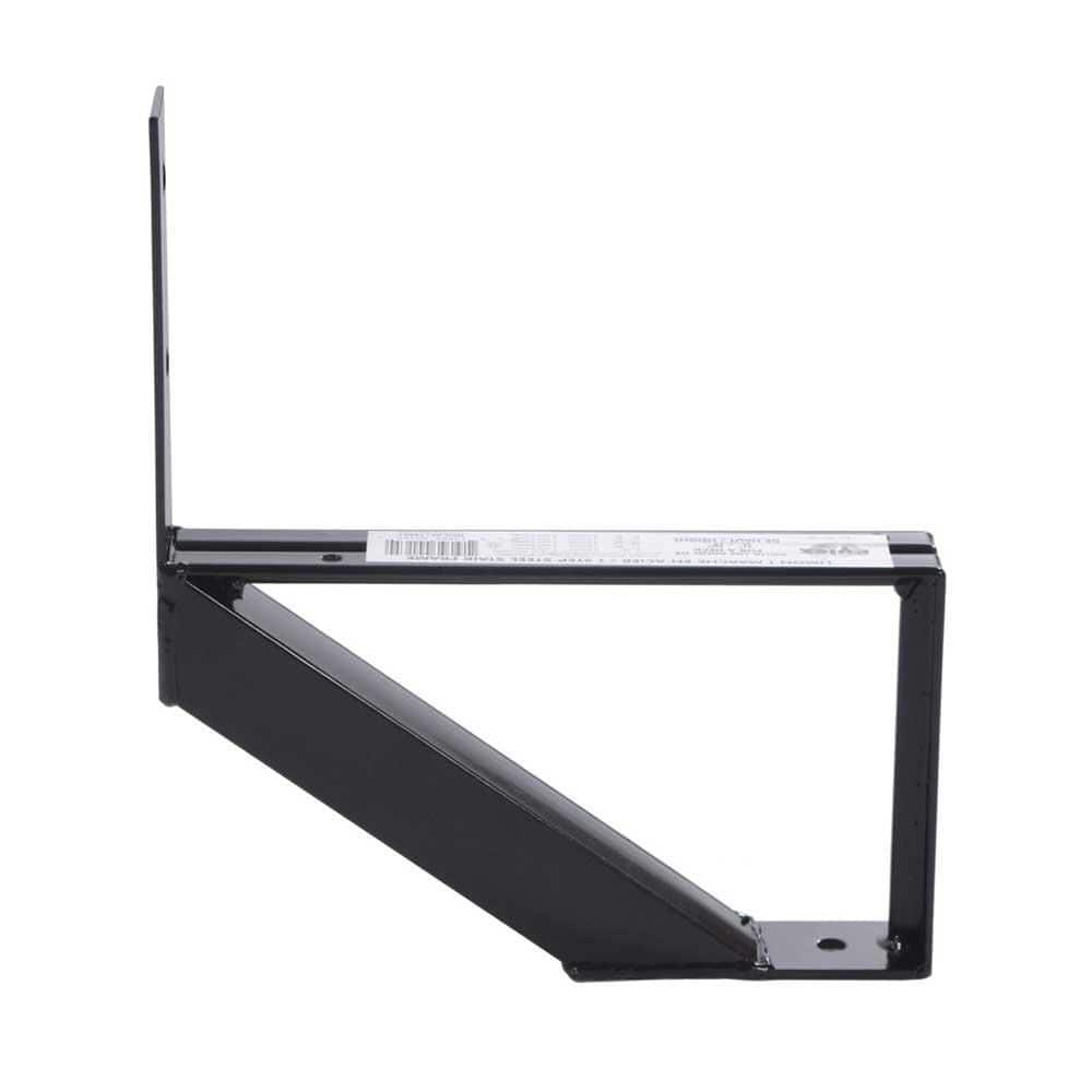 Pylex 7-1/2 in. x 10-1/4 in. Metal/Steel 1-Step Stair Stringer Black (Includes 1 Stair Riser)