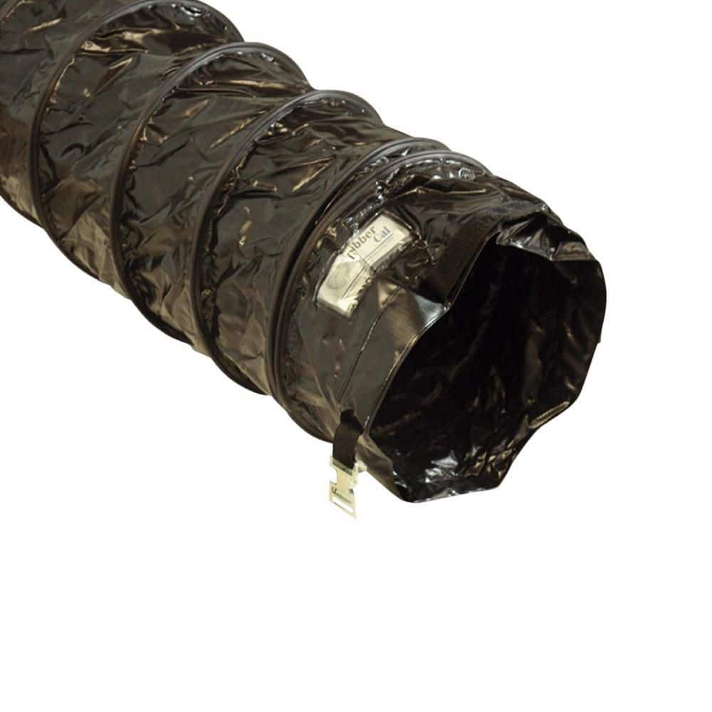 Rubber-Cal D 25 ft. Coil Flexible Ducting Air Ventilator Black