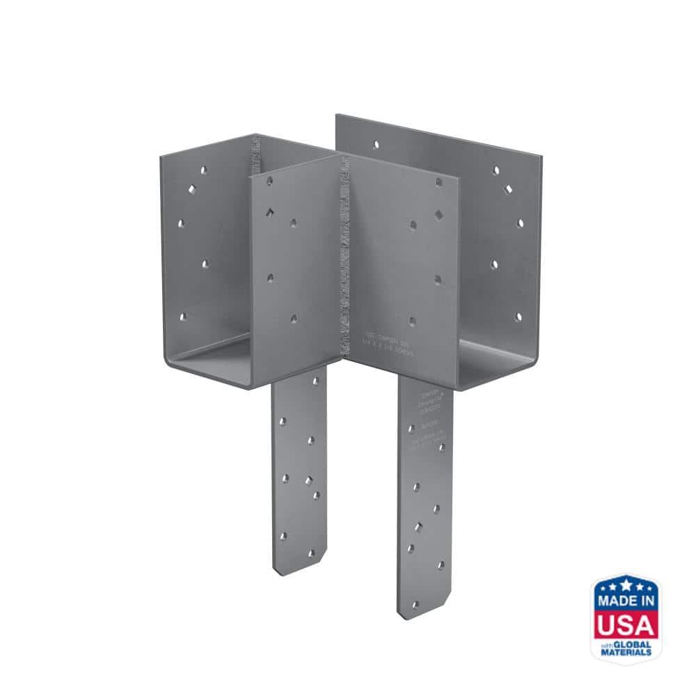 Simpson Strong-Tie ECCLLQ L-Shape End Column Cap for 4x Post, 6x Beams w/ SDS Screws, Skewed Left
