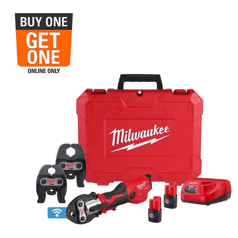 Milwaukee M12 12-Volt Lithium-Ion FORCE LOGIC Press Tool Kit w/ CTS Copper Jaws w/ ONE-KEY