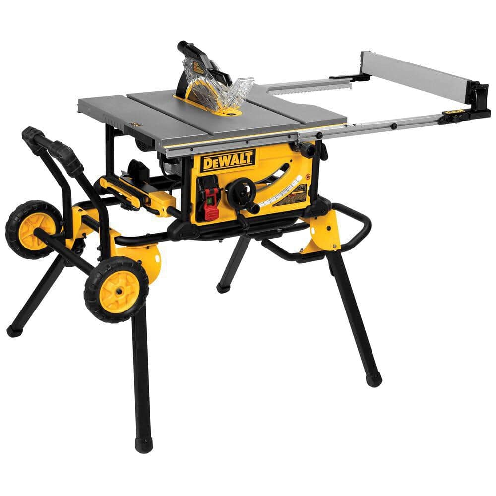 DEWALT 15 Amp Corded 10 in. Job Site Table Saw with Rolling Stand