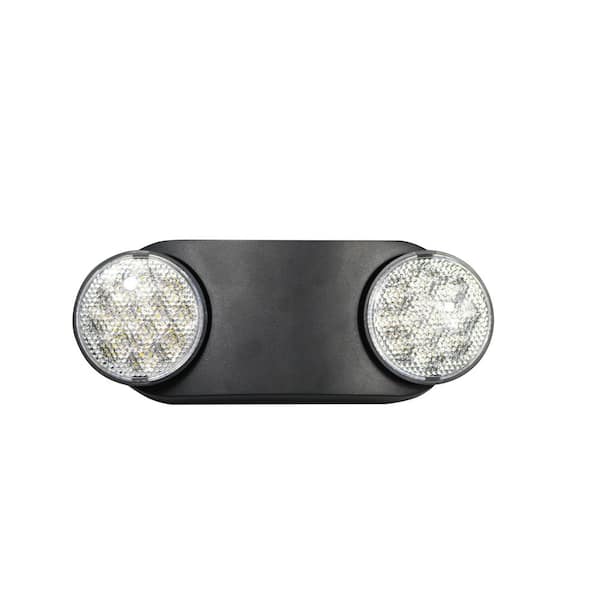 Commercial Electric 1-Pack 11-Watt Equivalent Oval Integrated LED Black Emergency Light with Ni-Cad 3.6-Volt Battery