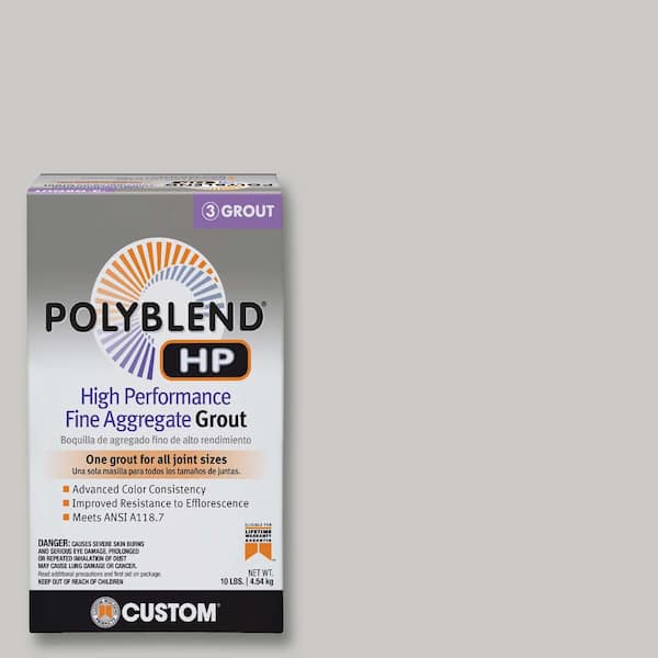 Custom Building Products Polyblend HP #544 Rolling Fog 10 lbs. High Performance Fine Aggregate Grout
