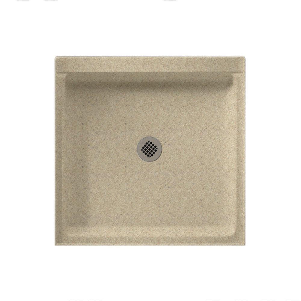 Swan 42 in. L x 36 in. W Alcove Shower Pan Base with Center Drain in Prairie