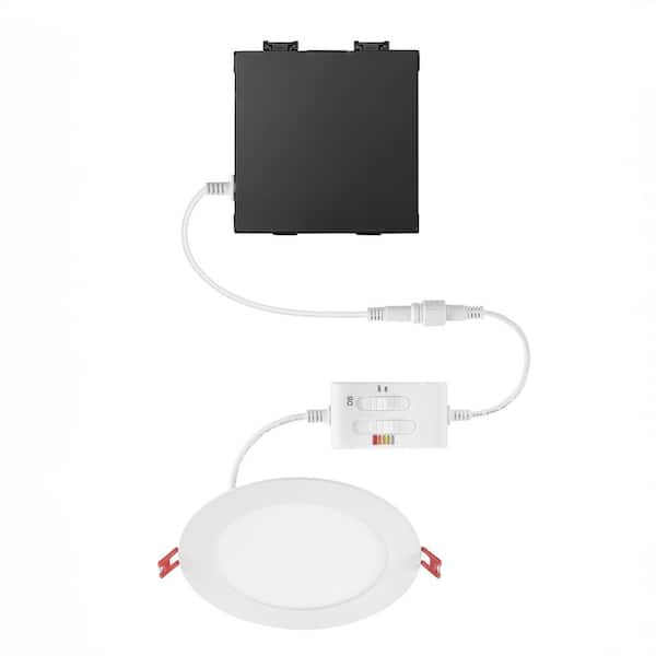 Commercial Electric 1-Pack 6 in. Elite Series Ultraslim Integrated LED Adjustable CCT 3-Level Lumen Select Dimmable Canless Recessed Light