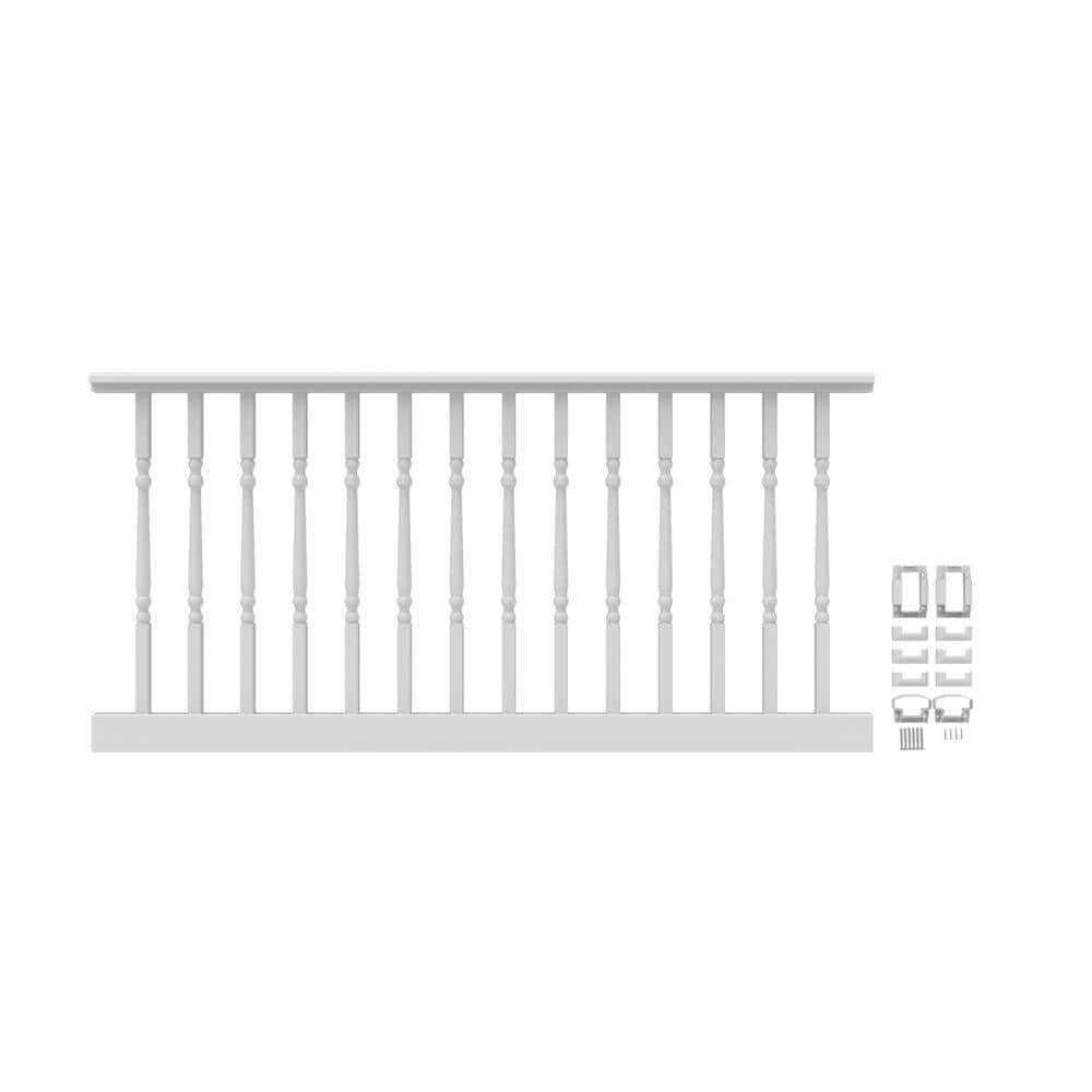 RDI Original Rail 6 ft. x 36 in. White Vinyl Turned Baluster Level Rail Kit