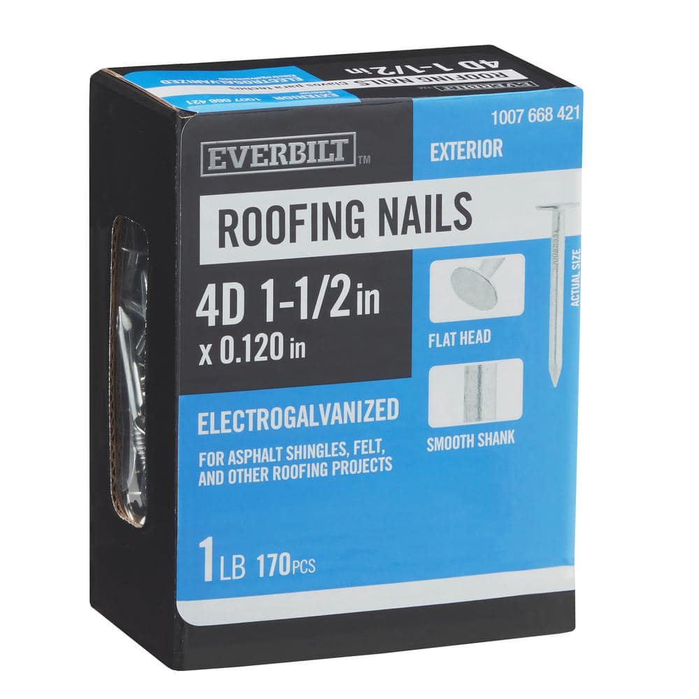 Everbilt 6D Electro-Galvanized Non-Collated Roofing Nails (4055-Count)