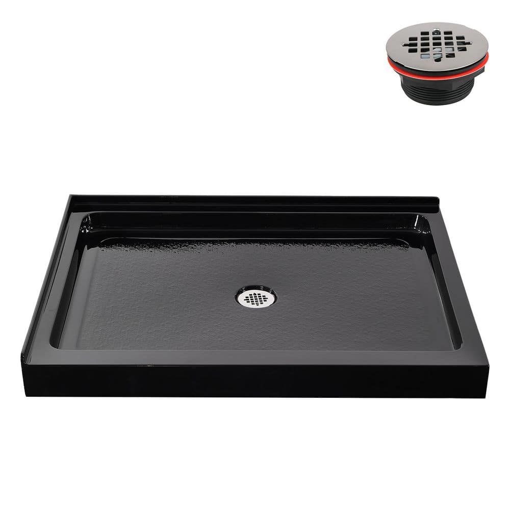Streamline GB-604-420 48 in. 36 in. Corner Acrylic Shower Base with Drain, Drain Included