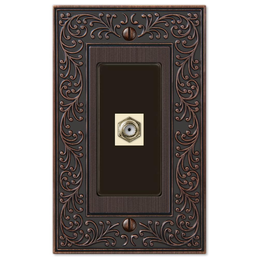 AMERELLE English Garden Gang Coax Metal Wall Plate
