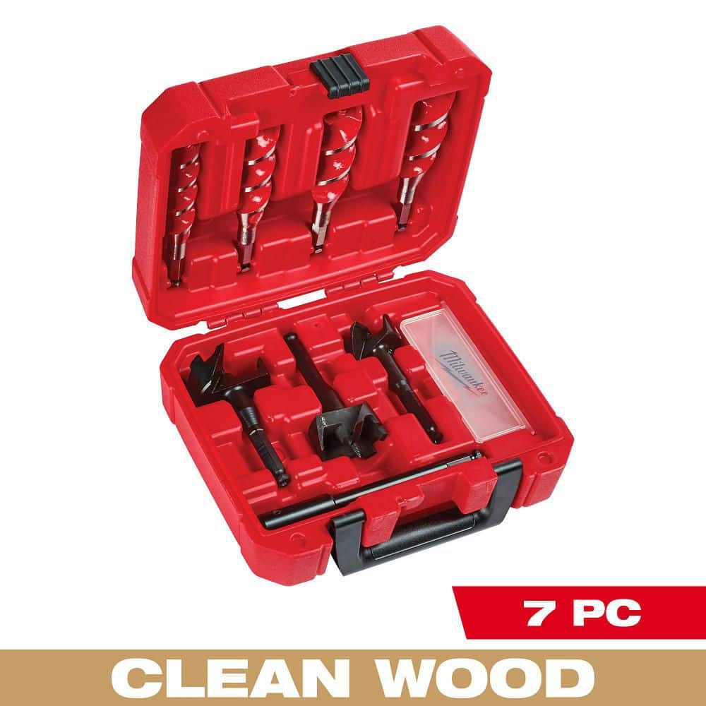 Milwaukee Selfeed High-Speed Steel Wood Boring Bit Set