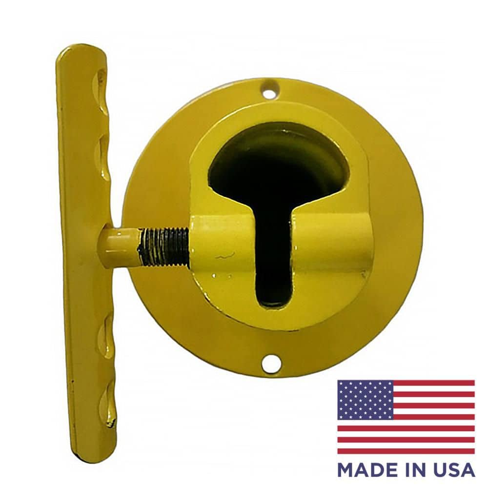 Yellow Steel T-Post Adapter for 93-R Man Saver Post Driver, Accessory for Pneumatic Fence Tool
