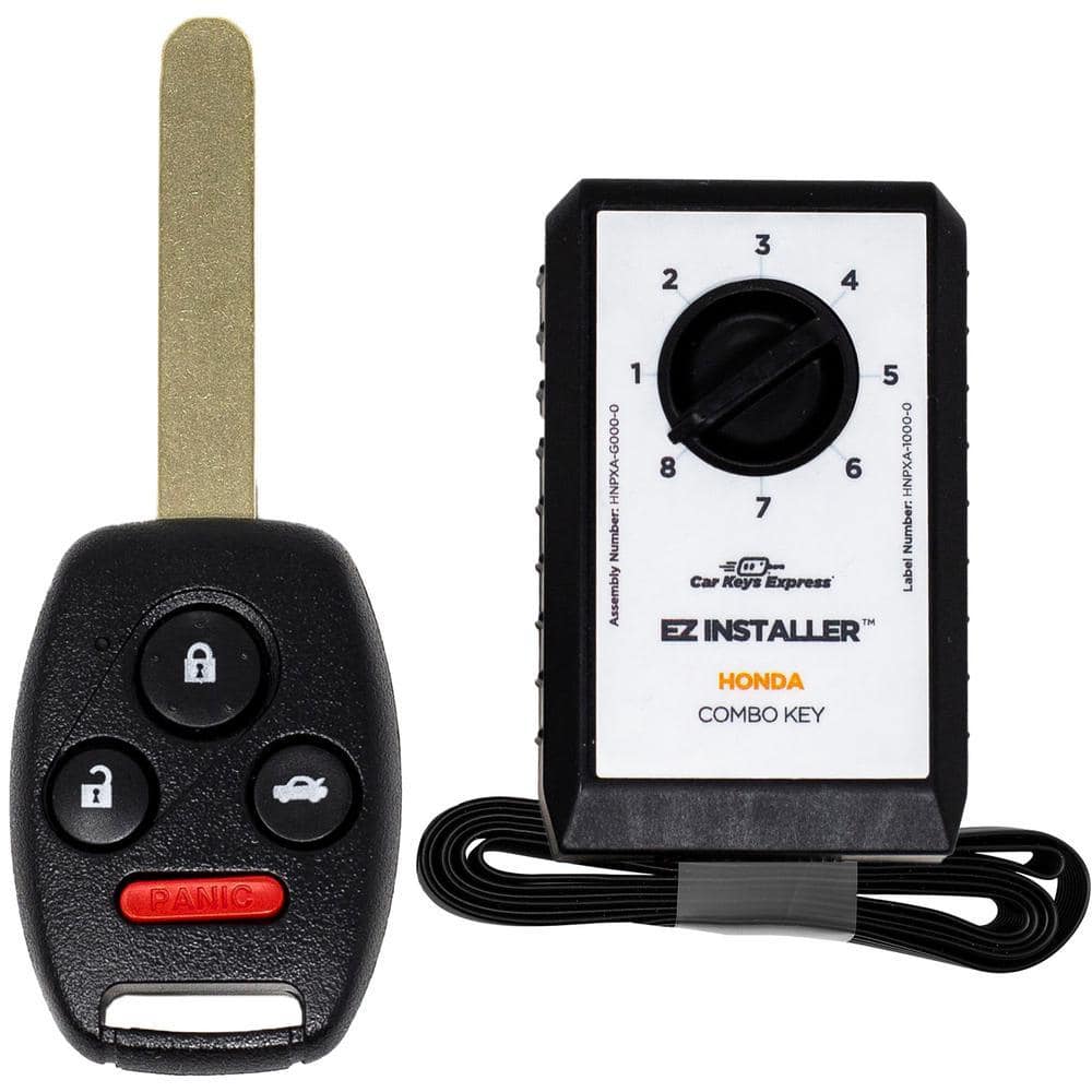 Car Keys Express Honda Simple Key-4 Button Remote and Key Combo and Programmer with Lock, Unlock, Trunk, and Panic