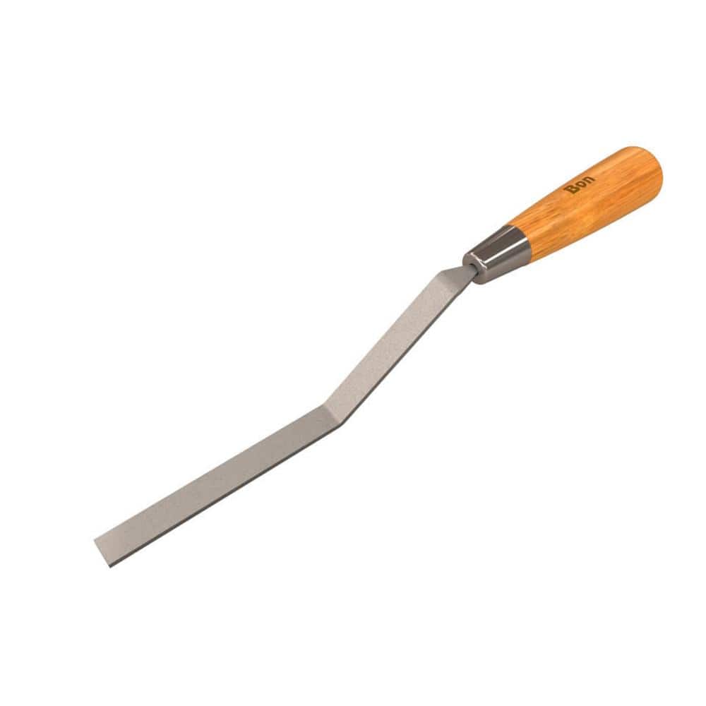 Bon Tool 4-5/16 in. x 5/8 in. Carbon Steel Jointer Caulking Trowel with Square End and Wood Handle