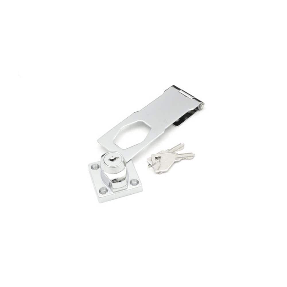 First Watch Security 4-1/2 in. Chrome Keyed Alike Hasp Lock