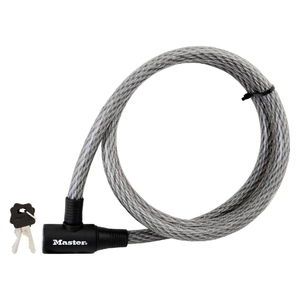 Master Lock Cable Lock with Key, 6 ft. Long