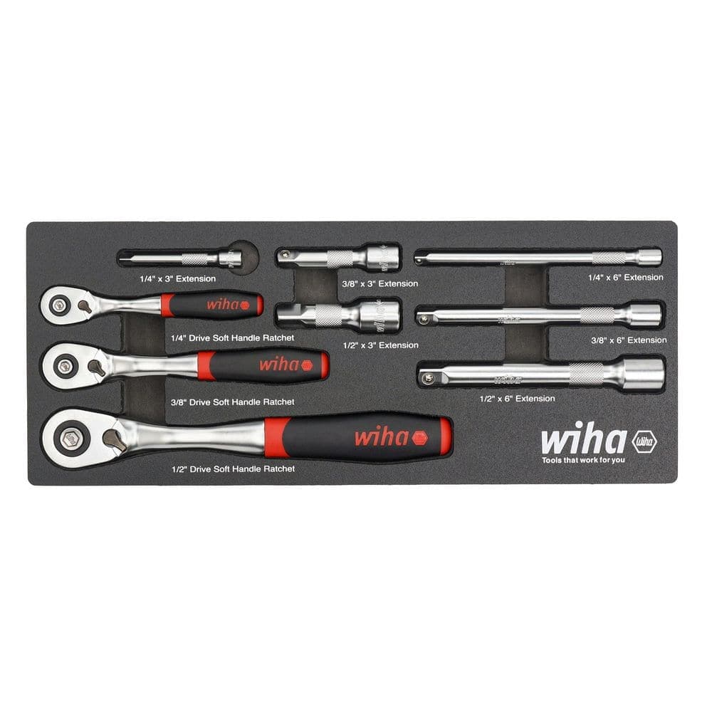 Wiha SoftFinish Ratchet Tray Set (9-Piece)
