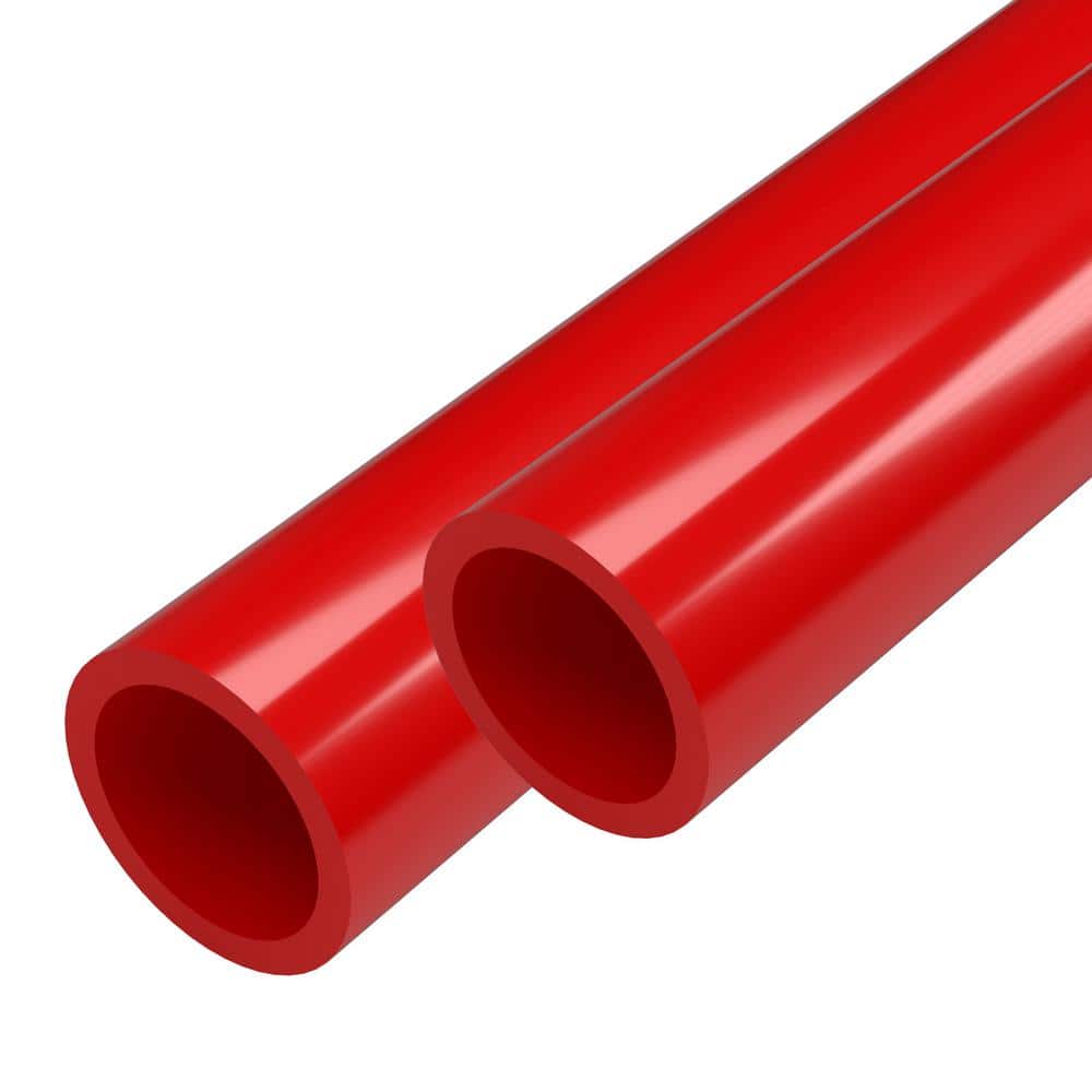 Formufit 1 in. x 5 ft. Red Furniture Grade Schedule 40 PVC Pipe (2-Pack)