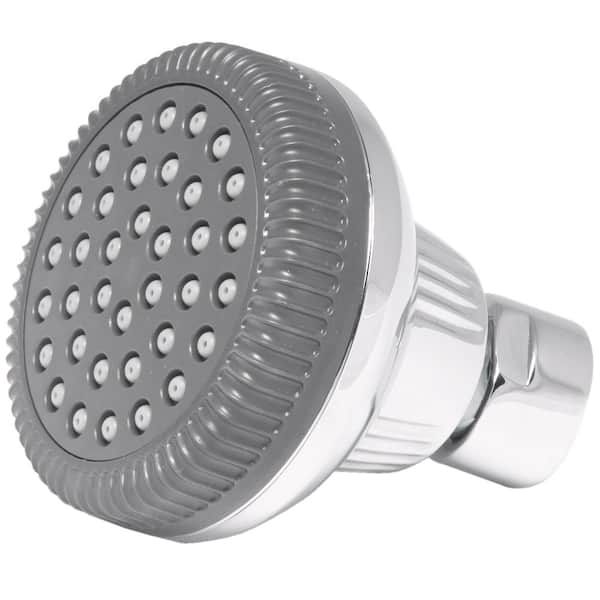 Glacier Bay 1-Spray 1.4 in. Single Wall Mount Fixed Shower Head in Chrome