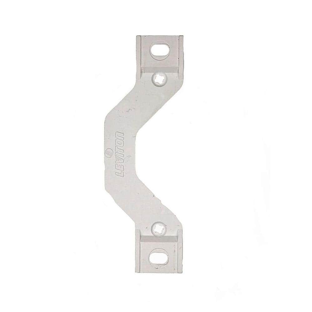 Leviton 1-Gang White Yoke/Mounting Strap with Screws Plastic Wallplate Adapter (1-Pack) 404