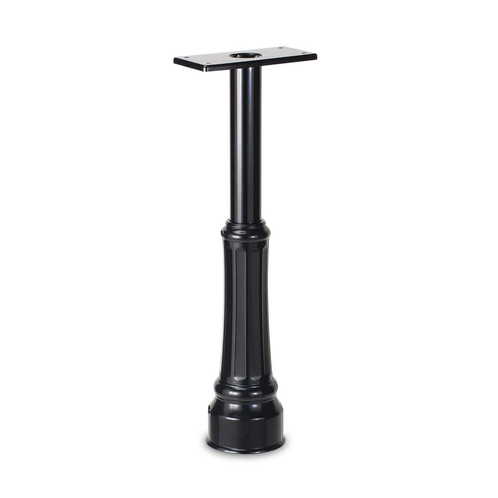 Architectural Mailboxes Basic In-Ground Post with Decorative Cover in Black