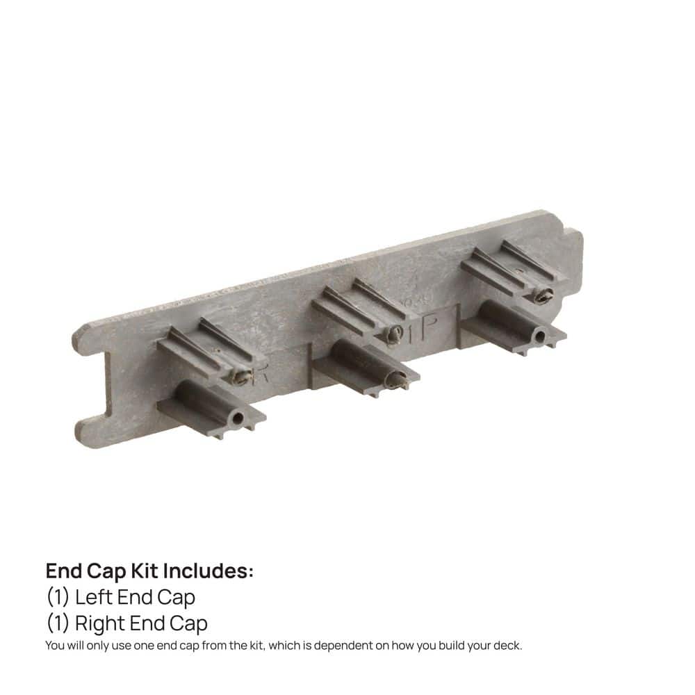 DuxxBak I.Dekk HD End Cap Left and Right Kit Tongue and Groove Edge Driftwood
