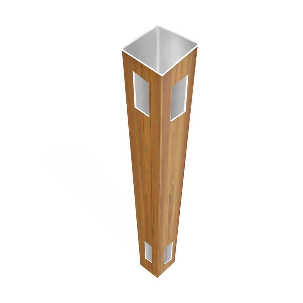 Veranda Linden 5 in. x 5 in. x 9 ft. Cypress Vinyl Fence Corner Post