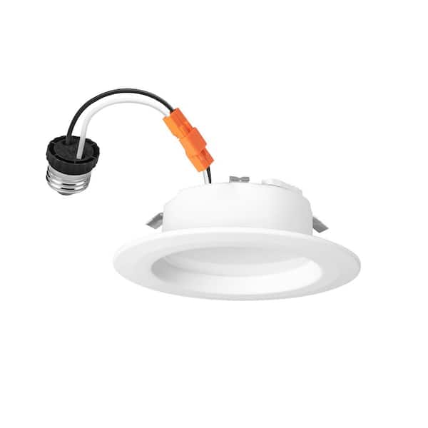 Commercial Electric 1-pack 4 in. Integrated LED Recessed Retrofit Light Trim with Selectable Color Temperature CEC-T20