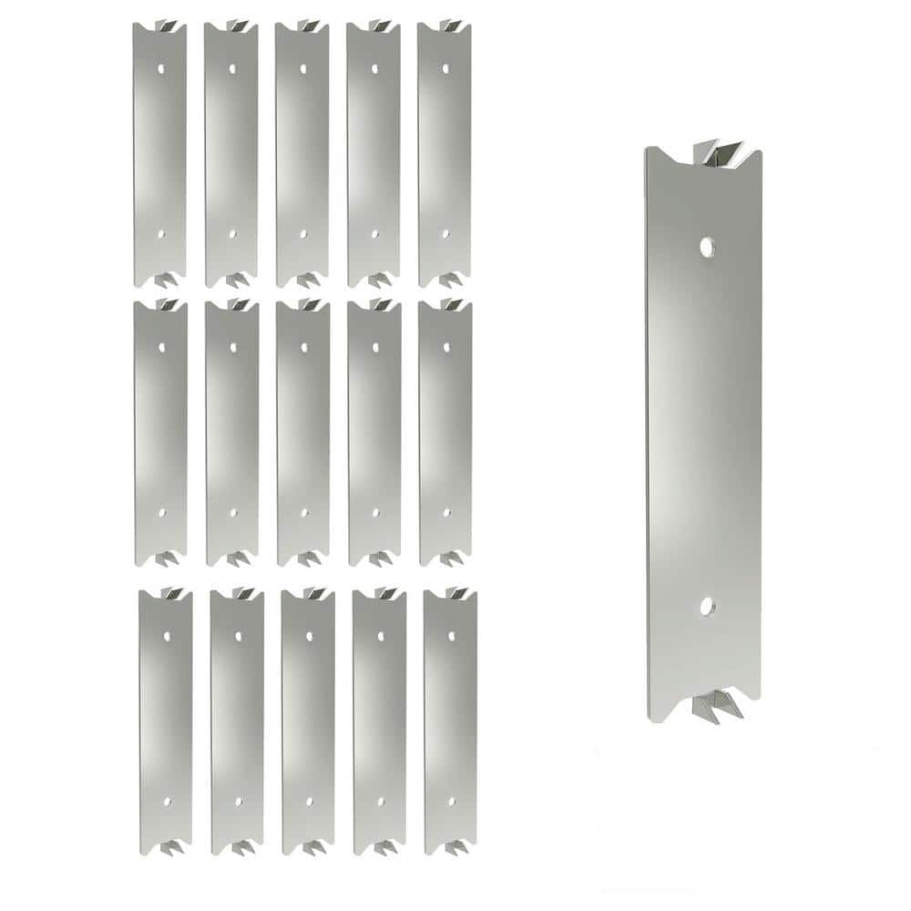 Angel Sar 30-Piece 1.5 in. x 6 in. Steel Anti-Nail Protection Plate Shield Nail Plate Construction Connector for Protection Wiring
