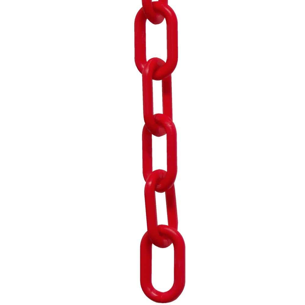 Mr. Chain 1 in. (#4, 25 mm) x 25 ft. Red Plastic Chain
