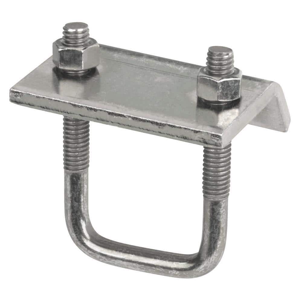 Superstrut Channel to Beam Strut Clamp with U-Bolt - Silver Galvanized (ZU501EG-10)