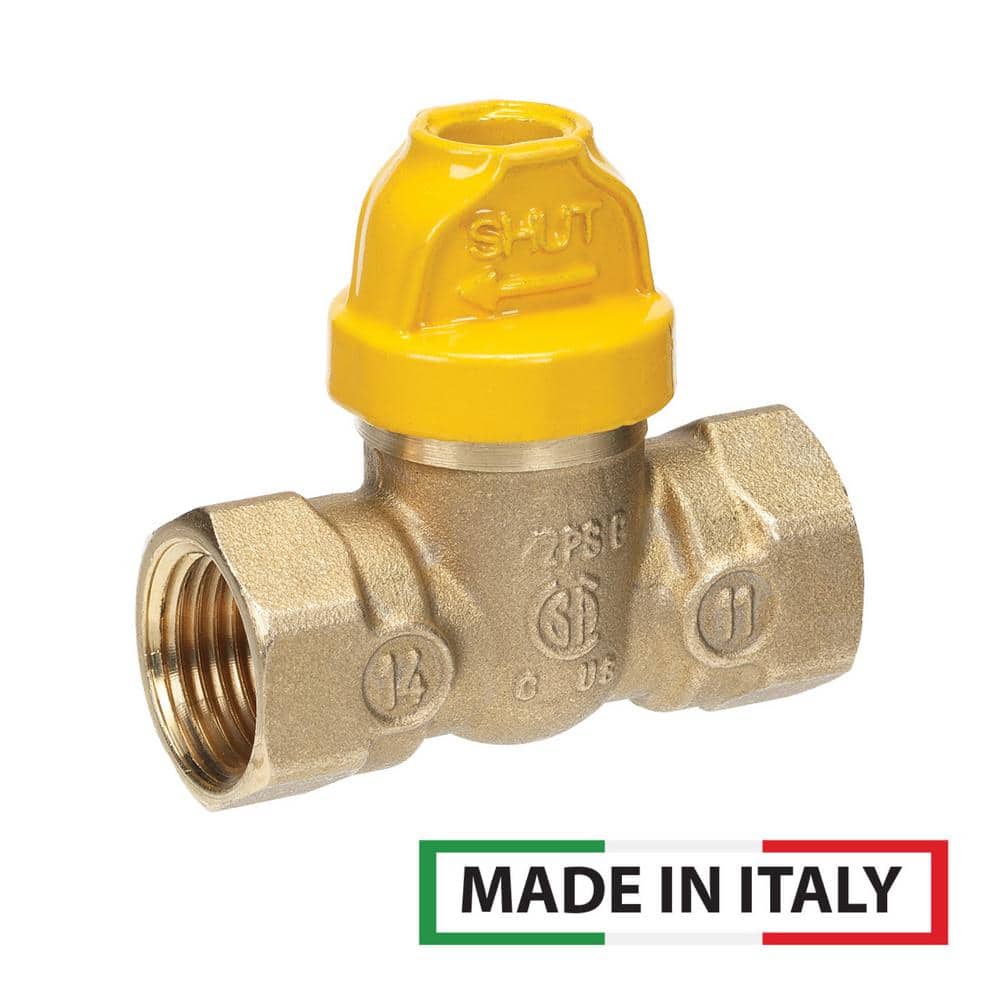 Everbilt 3/4 in. FIP x 3/4 in. FIP Safety Handle Brass Gas Ball Valve