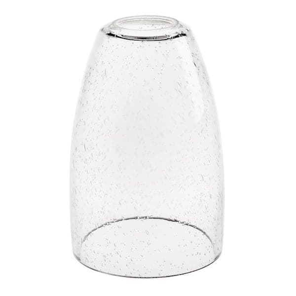 PRIVATE BRAND UNBRANDED 7.3 in. Clear Seeded Glass Elongated Oval Shaped Replacement Pendant Shade with 2.25 in. Lip Fitter
