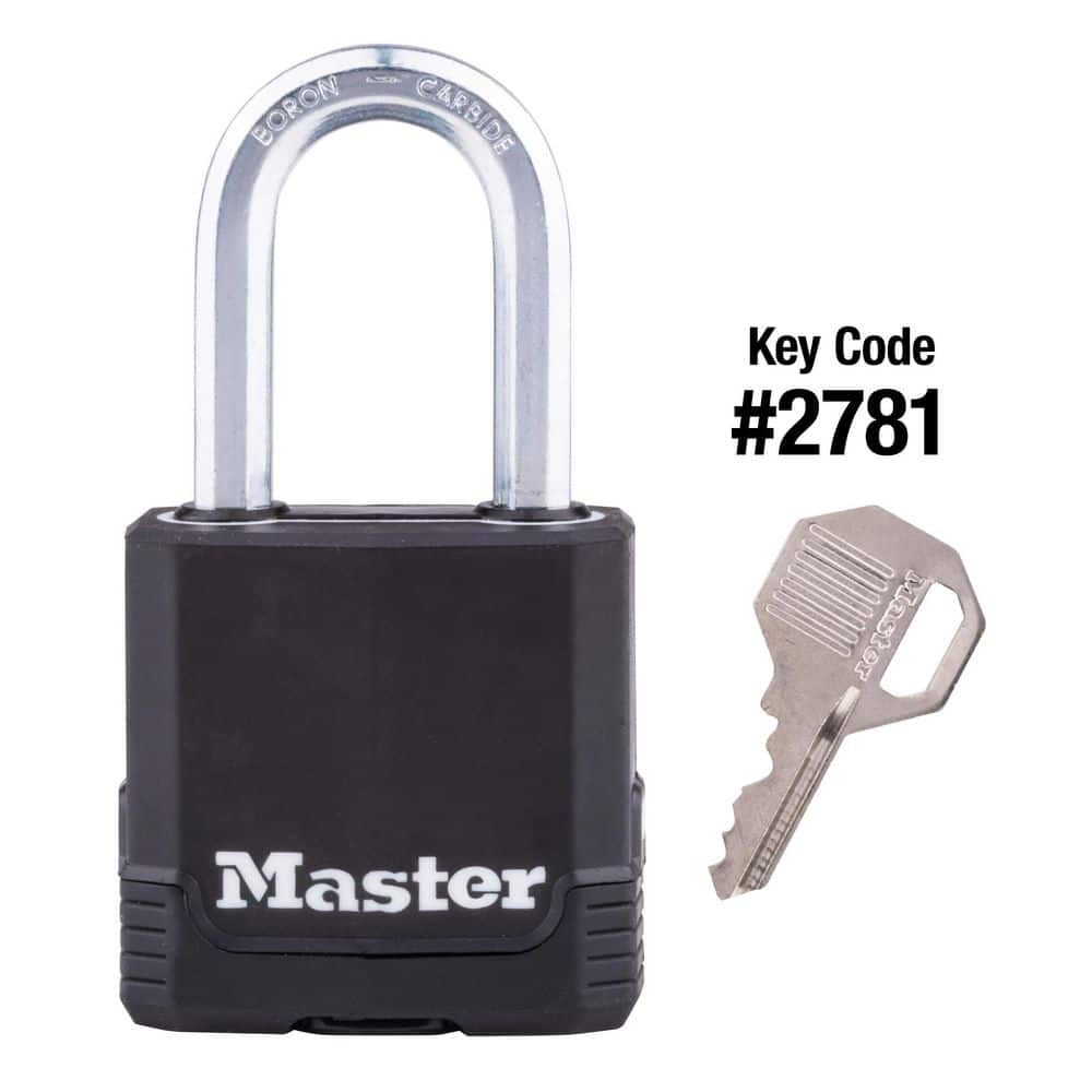 Master Lock Commercial Outdoor Padlock Keyed the Same, 1-7/8 in. Wide, 1-1/2 in. Shackle