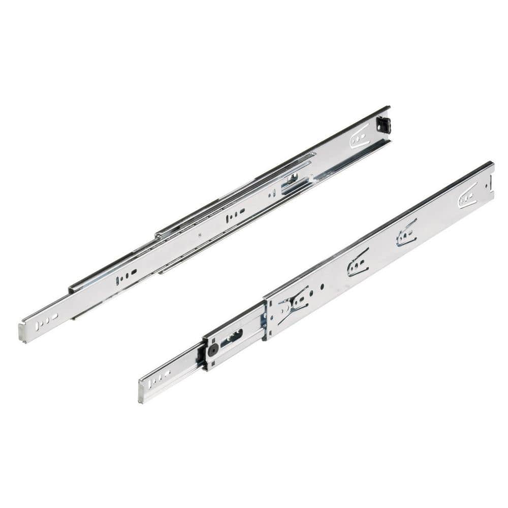 Hettich 22 in. Full Extension Face Frame or Frameless Ball Bearing Slides 5-Pairs (10 Pieces)
