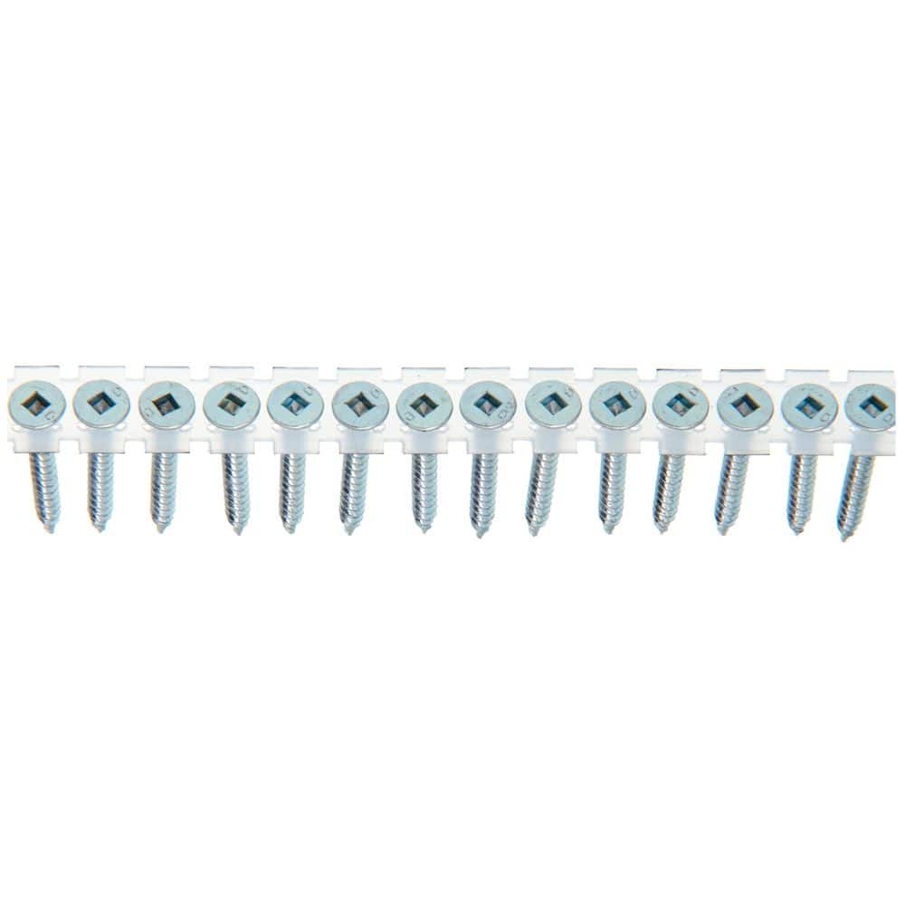 Senco #8x1-1/2 #2 CLEAR ZINC Flat Head Sharp Point Double Thread Screw (1000 Tub)