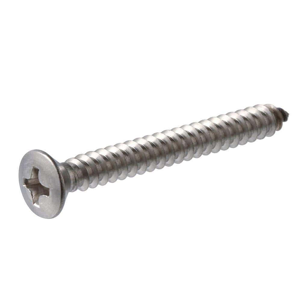 Everbilt #8 . Phillips Oval Head Stainless Steel Sheet Metal Screw