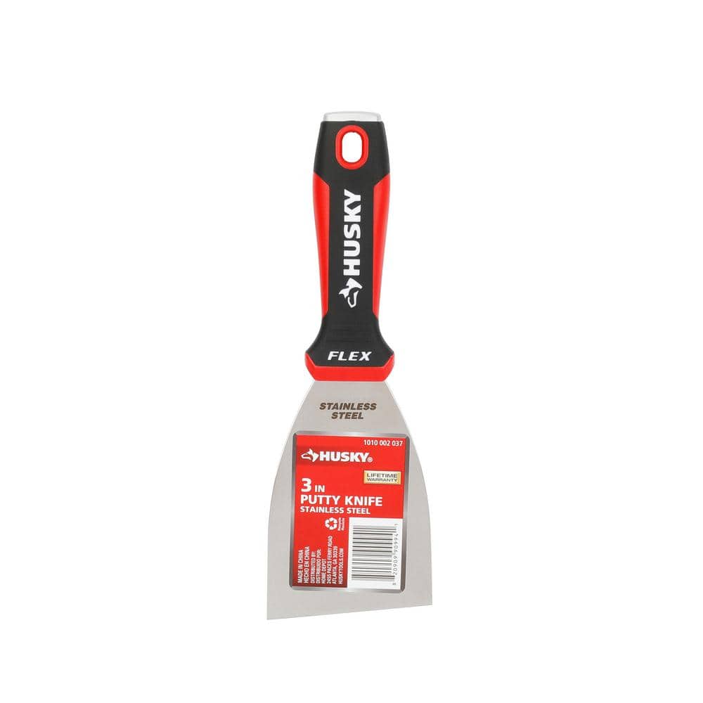 Husky 3 in. Putty Knife with Flexible Stainless Steel Blade