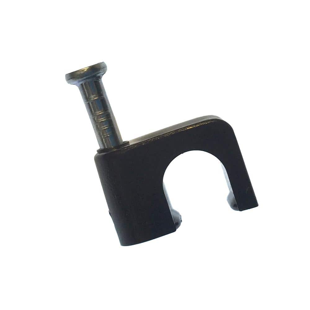 Gardner Bender 1/4 in. Polyethylene Coaxial Staple Masonry Hardened Nail Low Voltage, Black (100-Box)