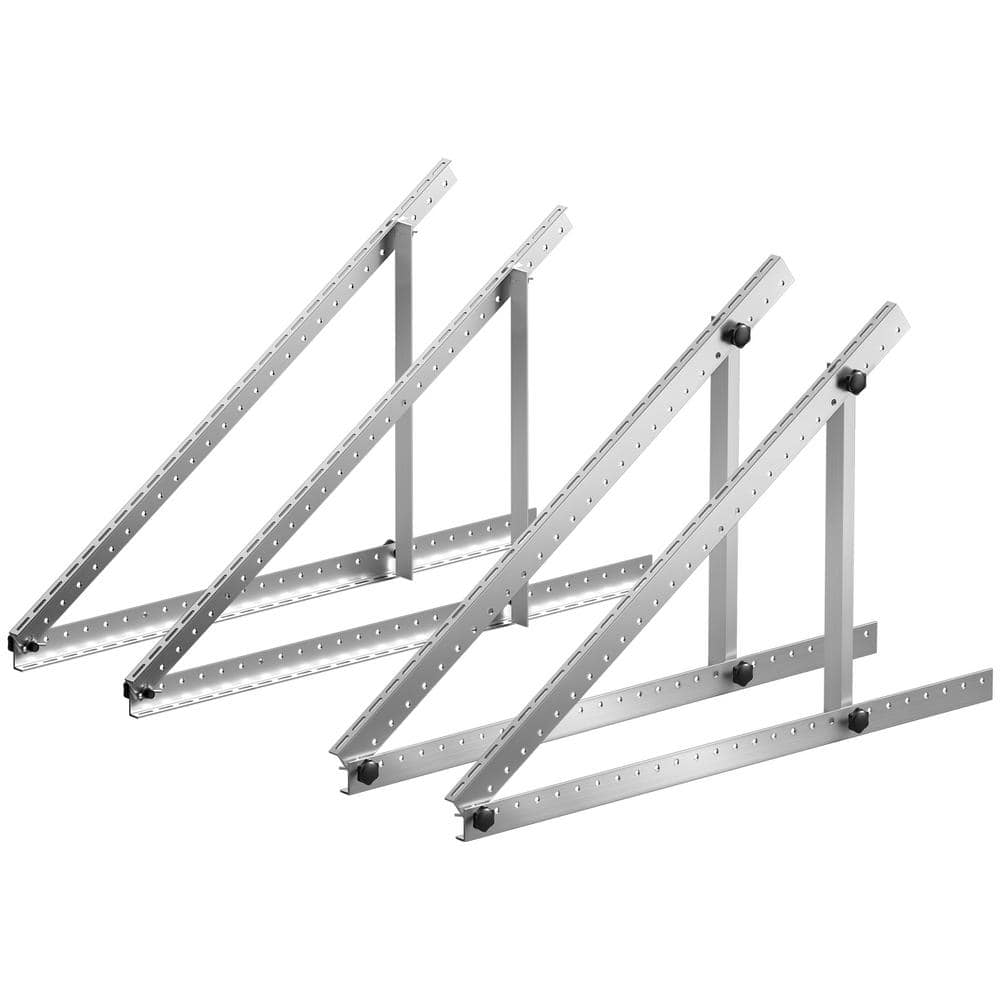 SVOPES 2-Sets Solar Panel Mounting Brackets 45 in. Adjustable 0-90° Tilt, Aluminum Brackets for 100-400 W Panels, Folding Legs