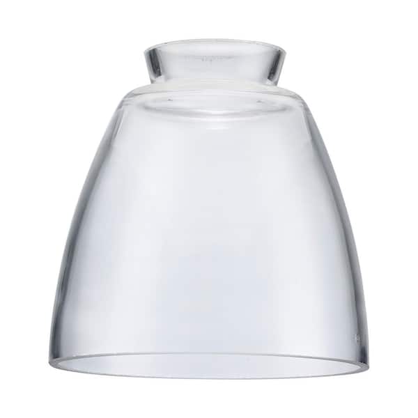 PRIVATE BRAND UNBRANDED 5.125 in. Clear Glass Dome Shaped Replacement Pendant Shade with 2.25 in. Lip Fitter